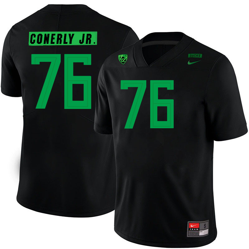 Men #76 Josh Conerly Jr. Oregon Ducks College Football Jerseys Stitched Sale-Black